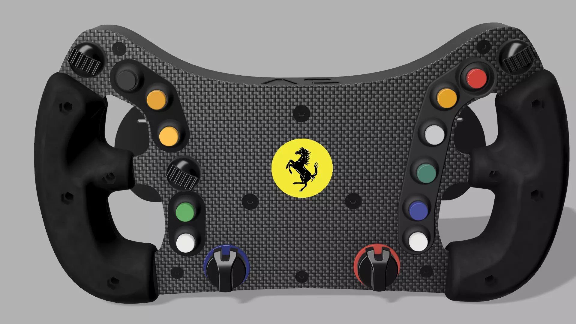 DIY AC Simracing Ferrari 488 GT3 Steering Wheel 3D print model_1