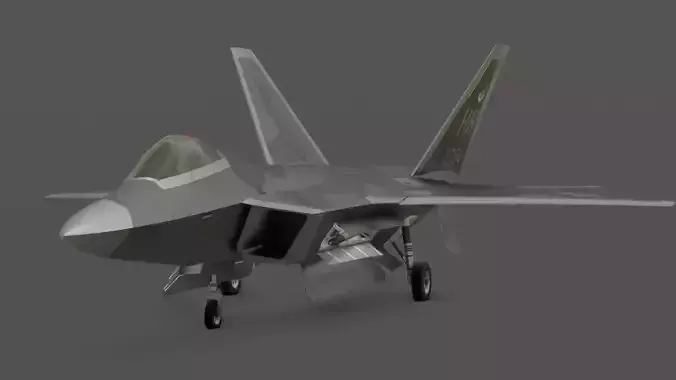 F-22A Raptor 3D Model Low-poly 3D model