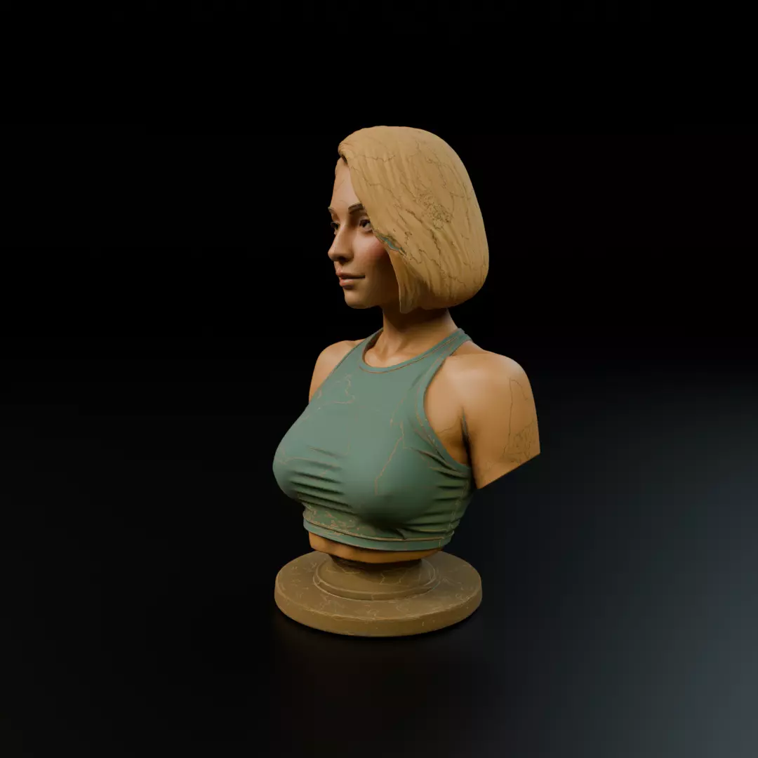 busto female 3D print model_9