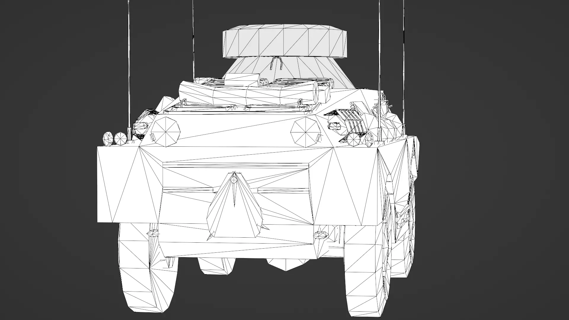 BRDM 2 Scout Vehicle Low-poly 3D model_31