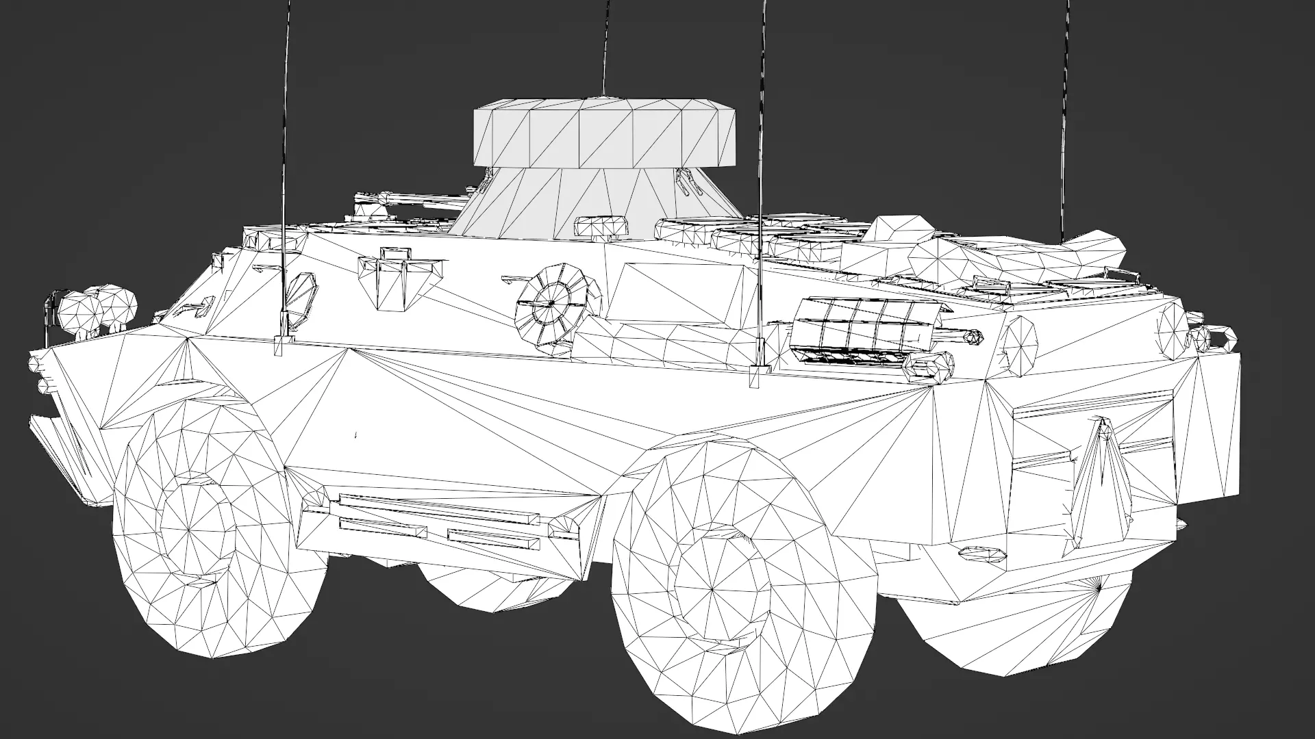 BRDM 2 Scout Vehicle Low-poly 3D model_27