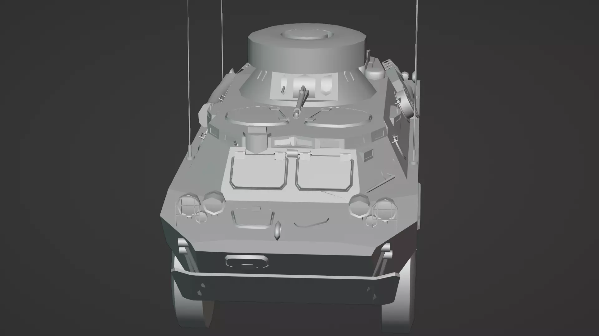 BRDM 2 Scout Vehicle Low-poly 3D model_22