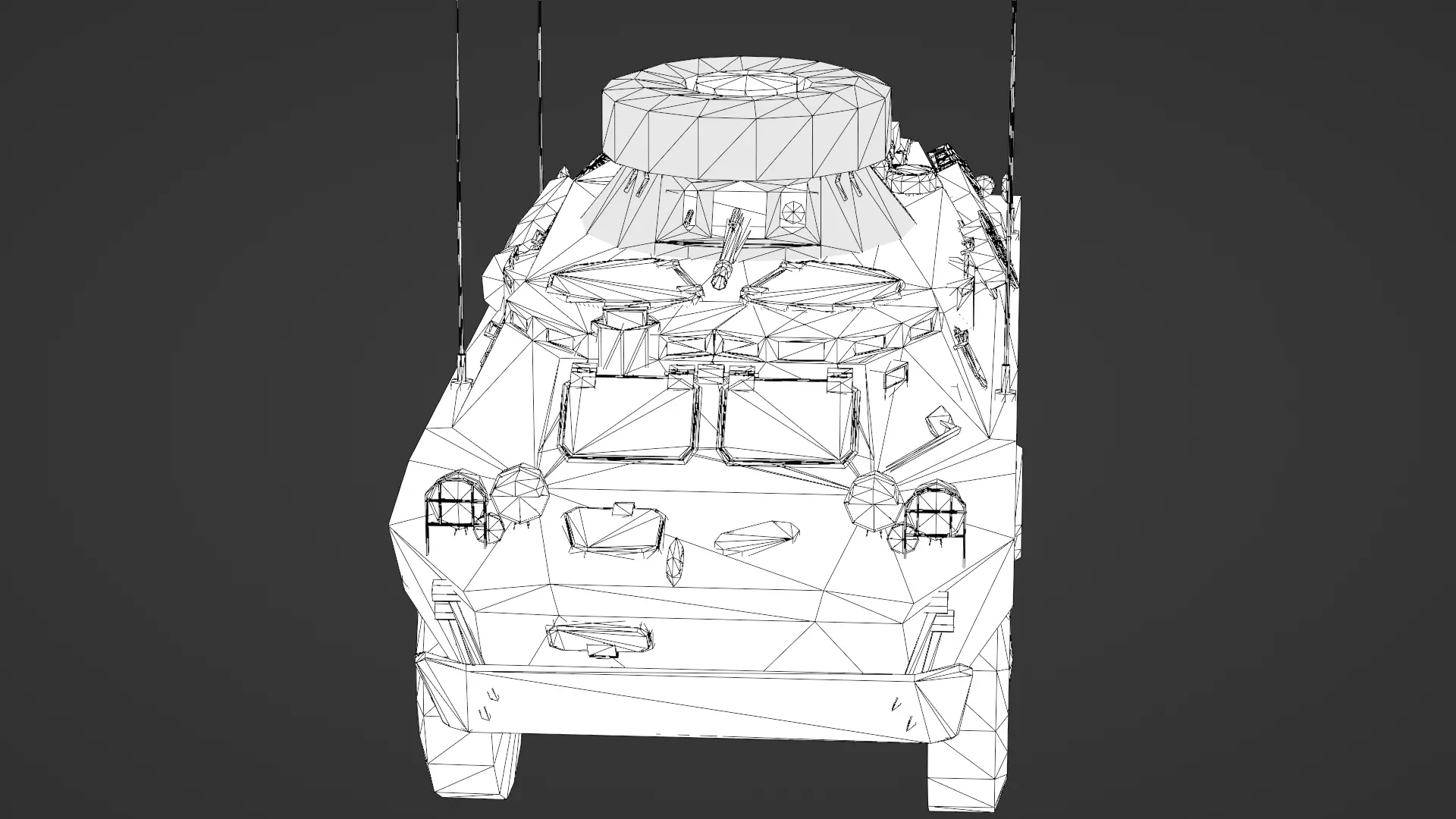 BRDM 2 Scout Vehicle Low-poly 3D model_34