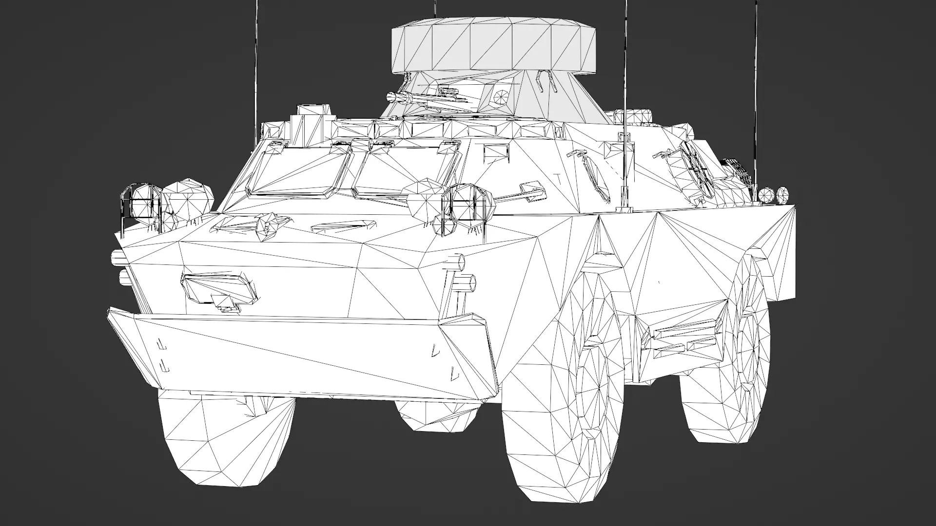 BRDM 2 Scout Vehicle Low-poly 3D model_28