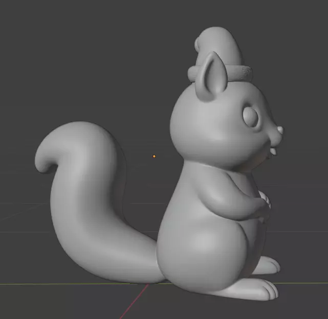 Christmas Squirrel Figurine 3D print model_2