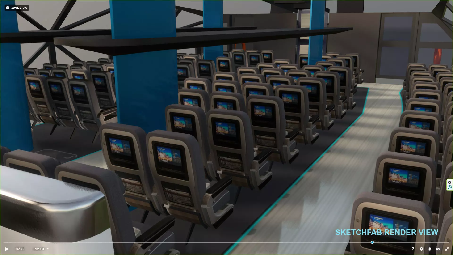 Artemis hydrofoil electric ship Low-poly 3D model_7