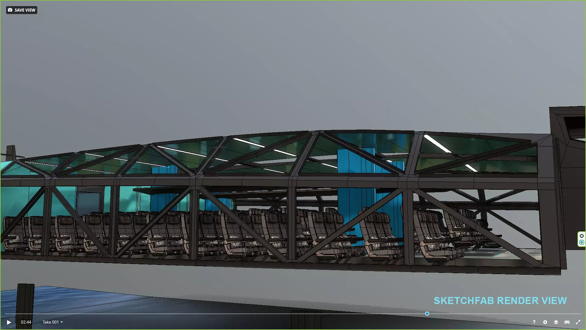 Artemis hydrofoil electric ship Low-poly 3D model_11