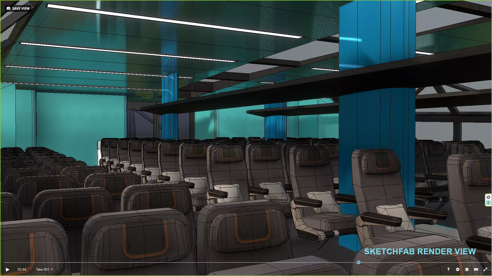 Artemis hydrofoil electric ship Low-poly 3D model_8