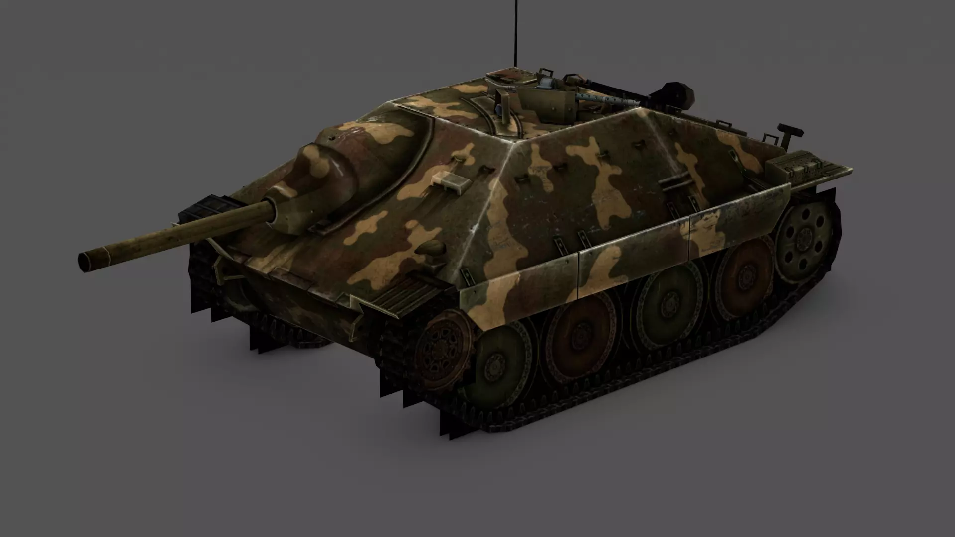 Hetzer Tank 3D Model Low-poly 3D model_11
