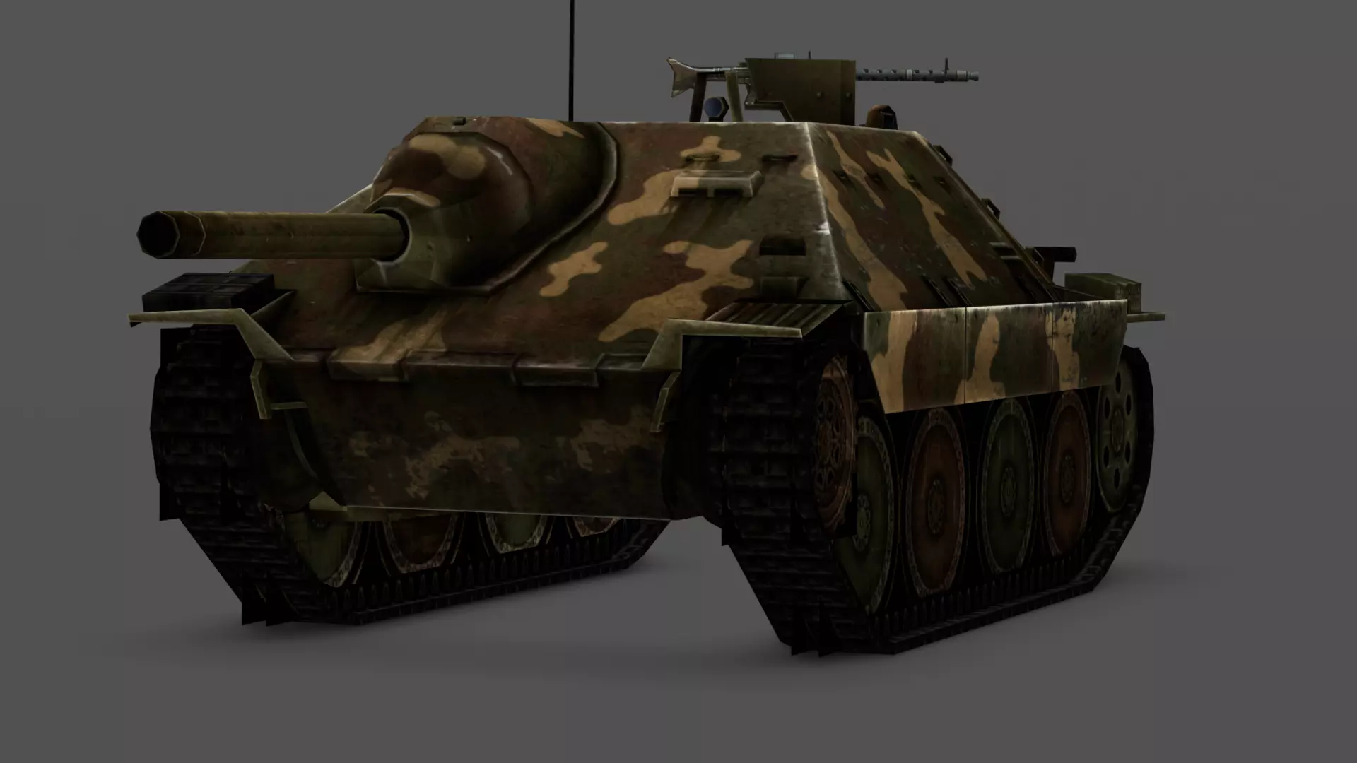 Hetzer Tank 3D Model Low-poly 3D model_0