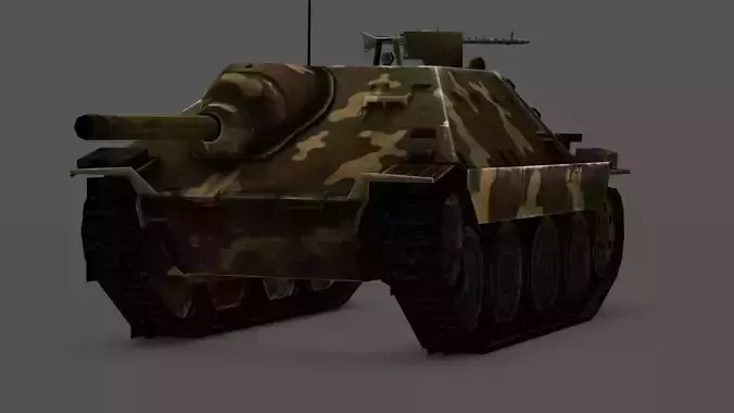 Hetzer Tank 3D Model Low-poly 3D model Hetzer Tank 3D Model Low-poly 3D model