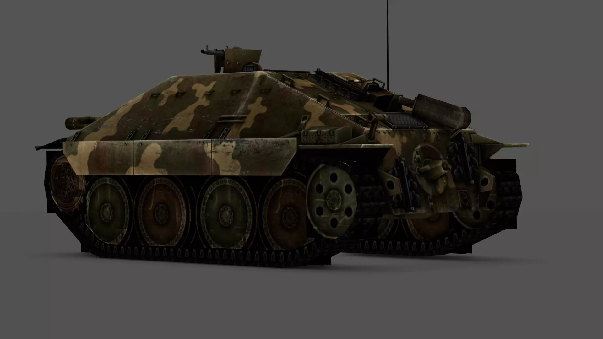 Hetzer Tank 3D Model Low-poly 3D model_6
