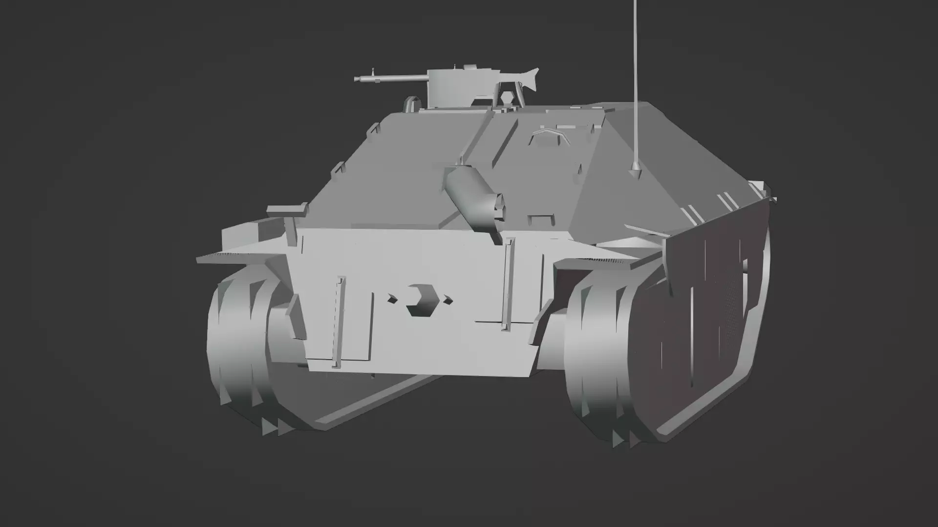 Hetzer Tank 3D Model Low-poly 3D model_12