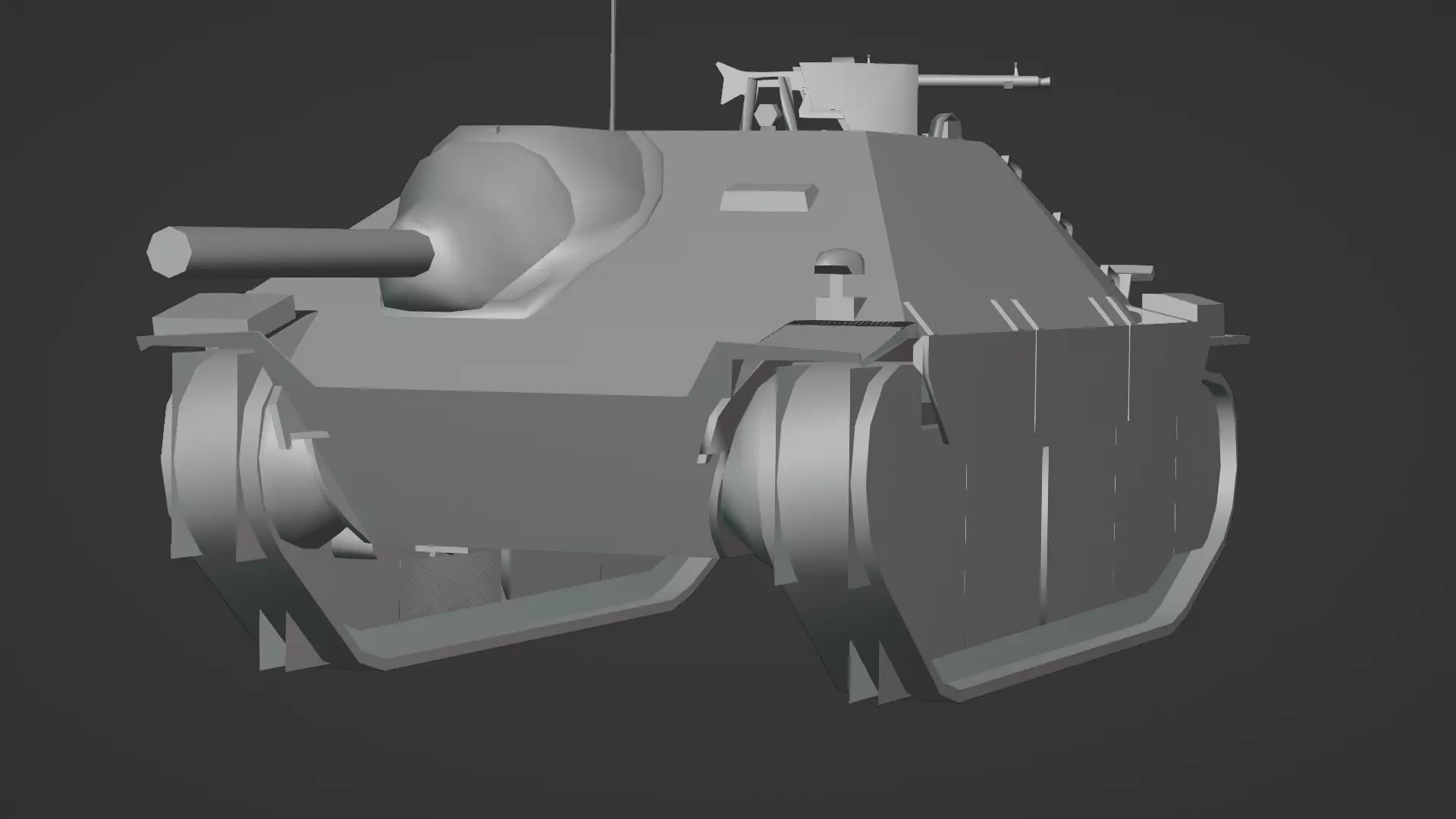 Hetzer Tank 3D Model Low-poly 3D model_16
