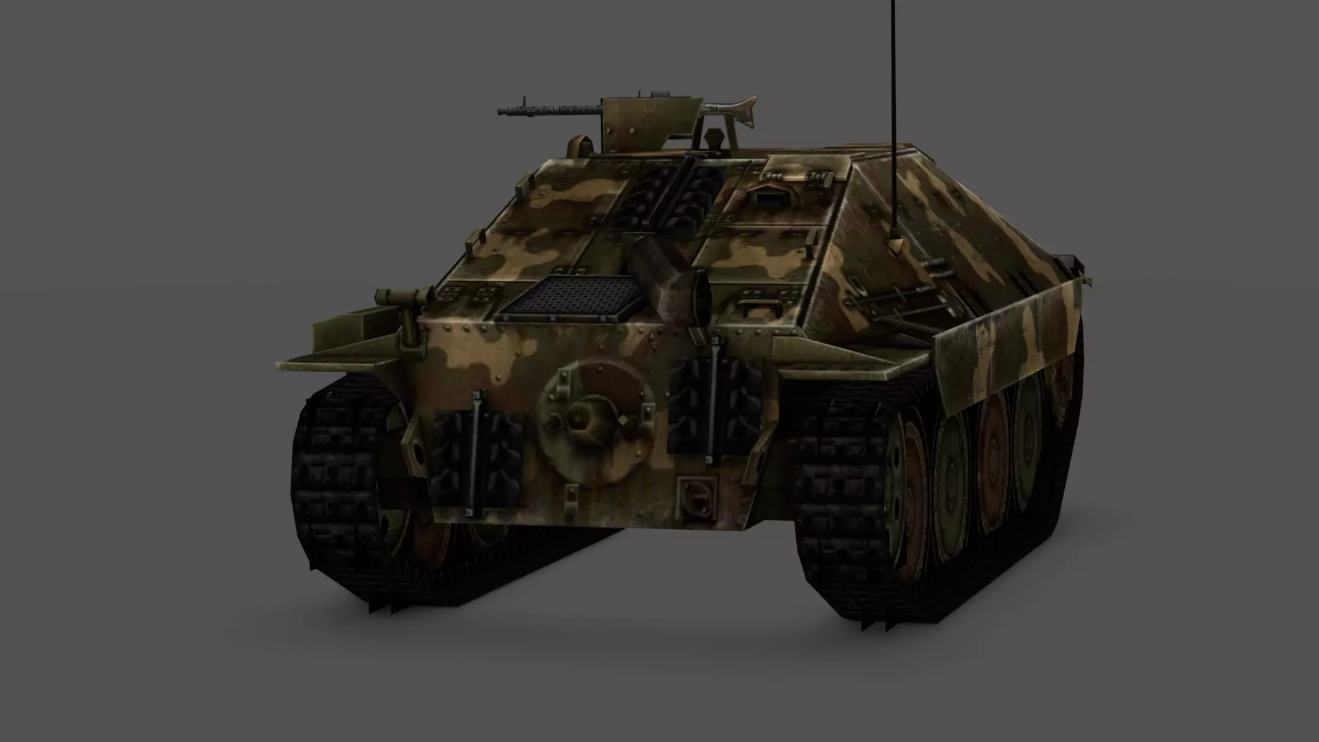 Hetzer Tank 3D Model Low-poly 3D model_1