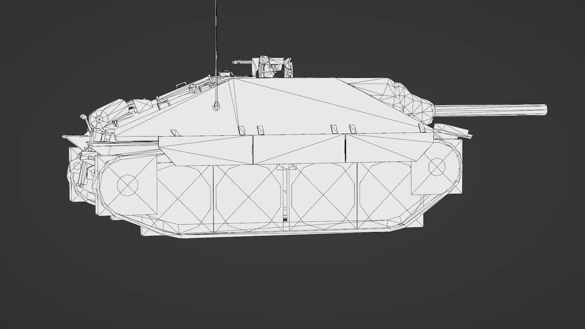 Hetzer Tank 3D Model Low-poly 3D model_32
