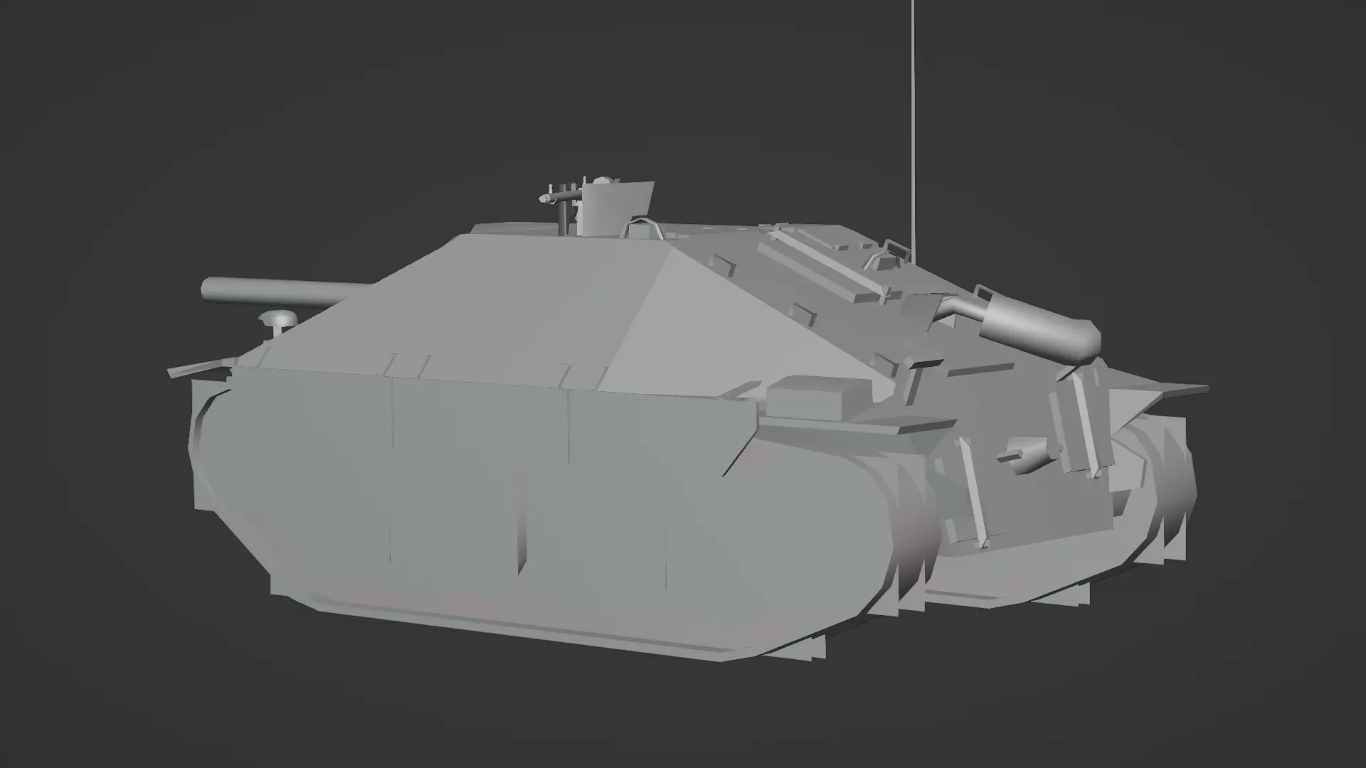 Hetzer Tank 3D Model Low-poly 3D model_15