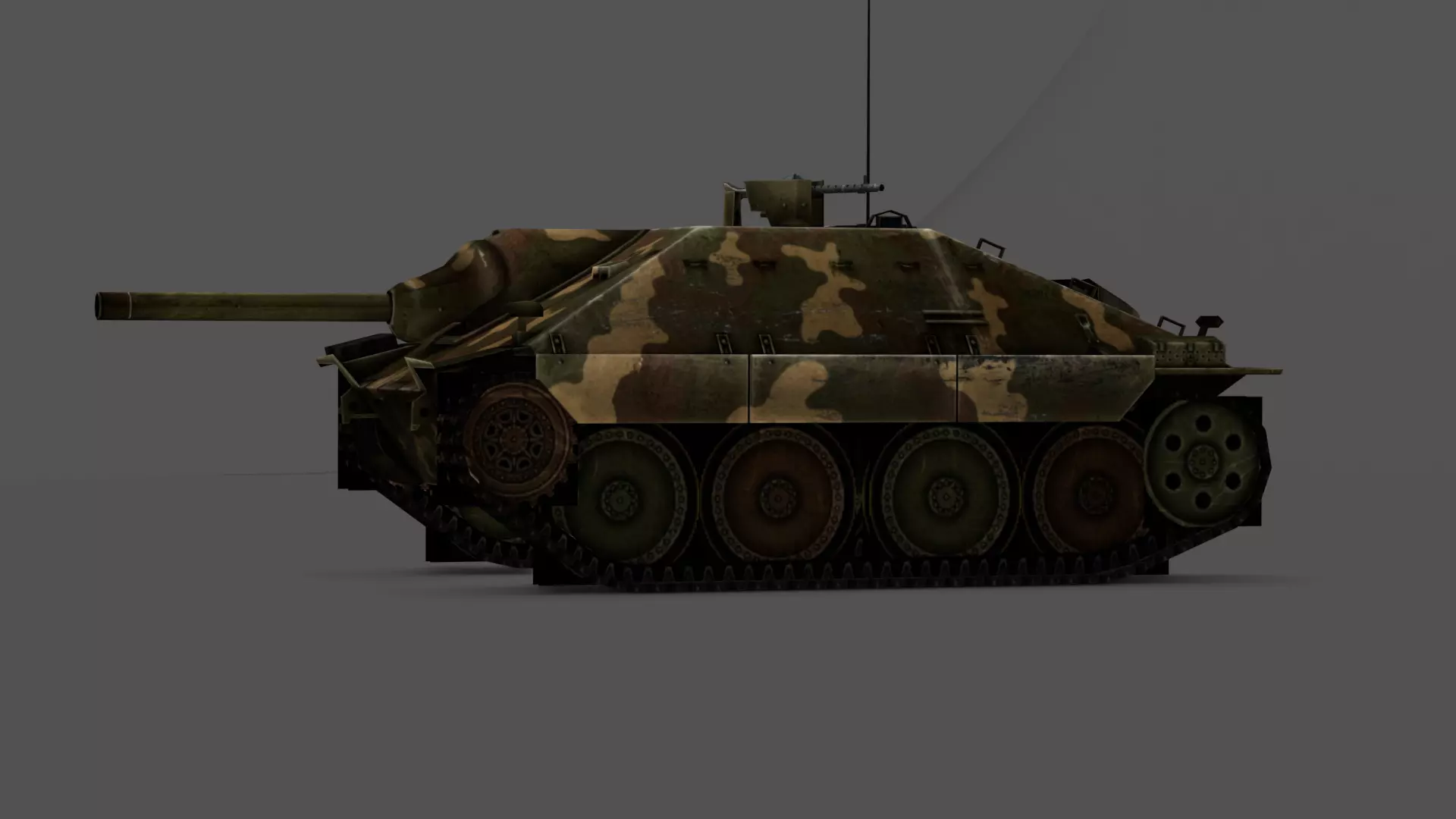 Hetzer Tank 3D Model Low-poly 3D model_5