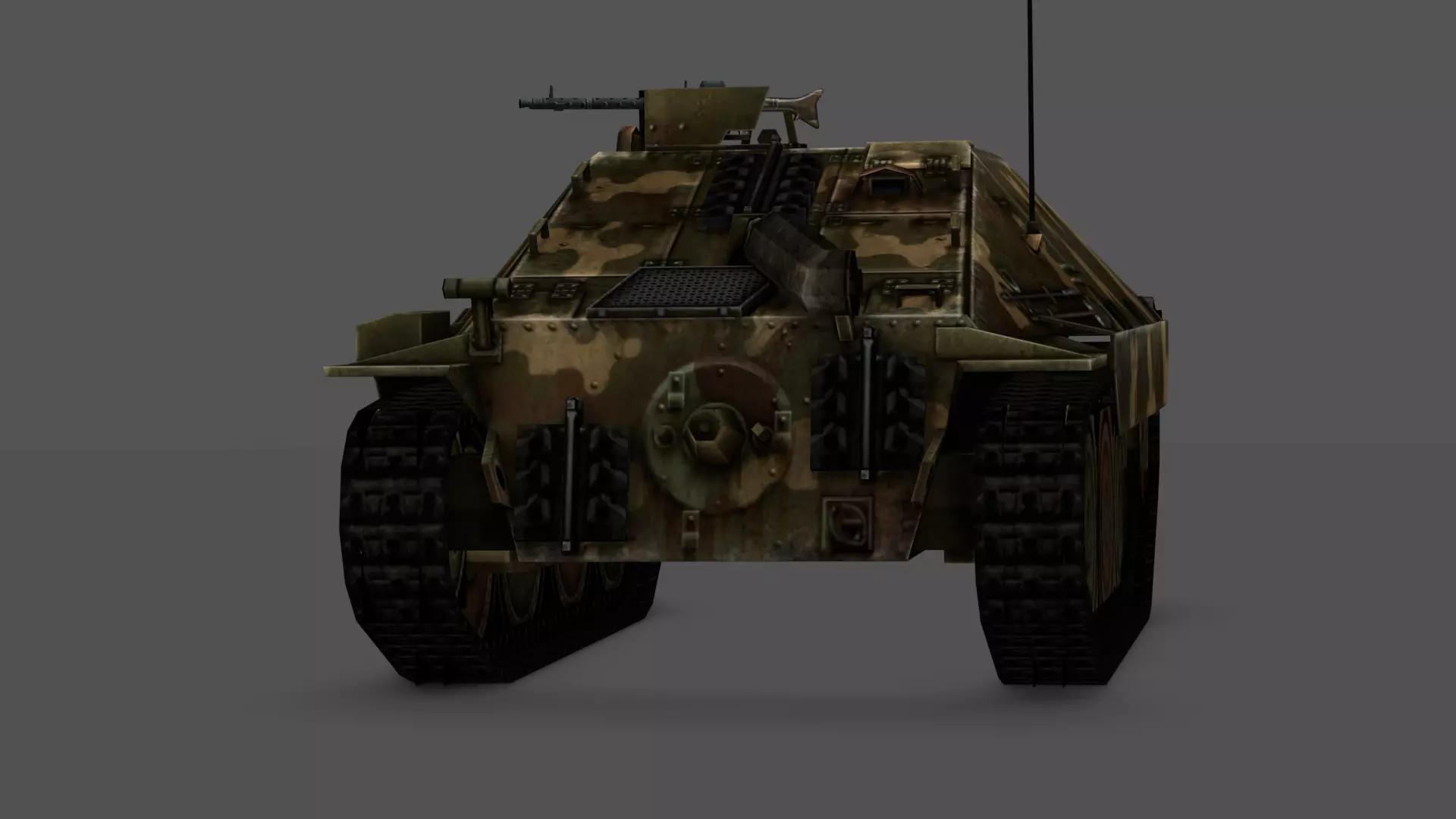 Hetzer Tank 3D Model Low-poly 3D model_7