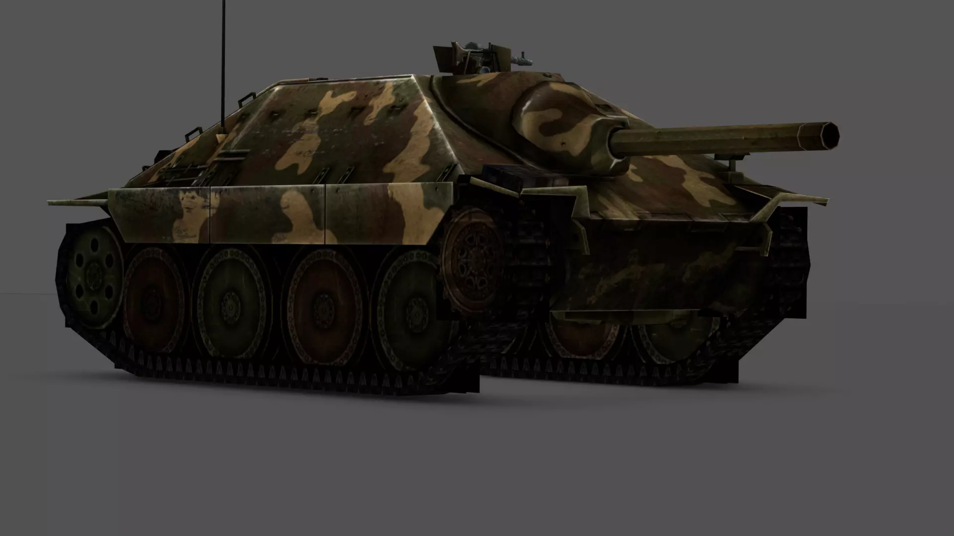 Hetzer Tank 3D Model Low-poly 3D model_9