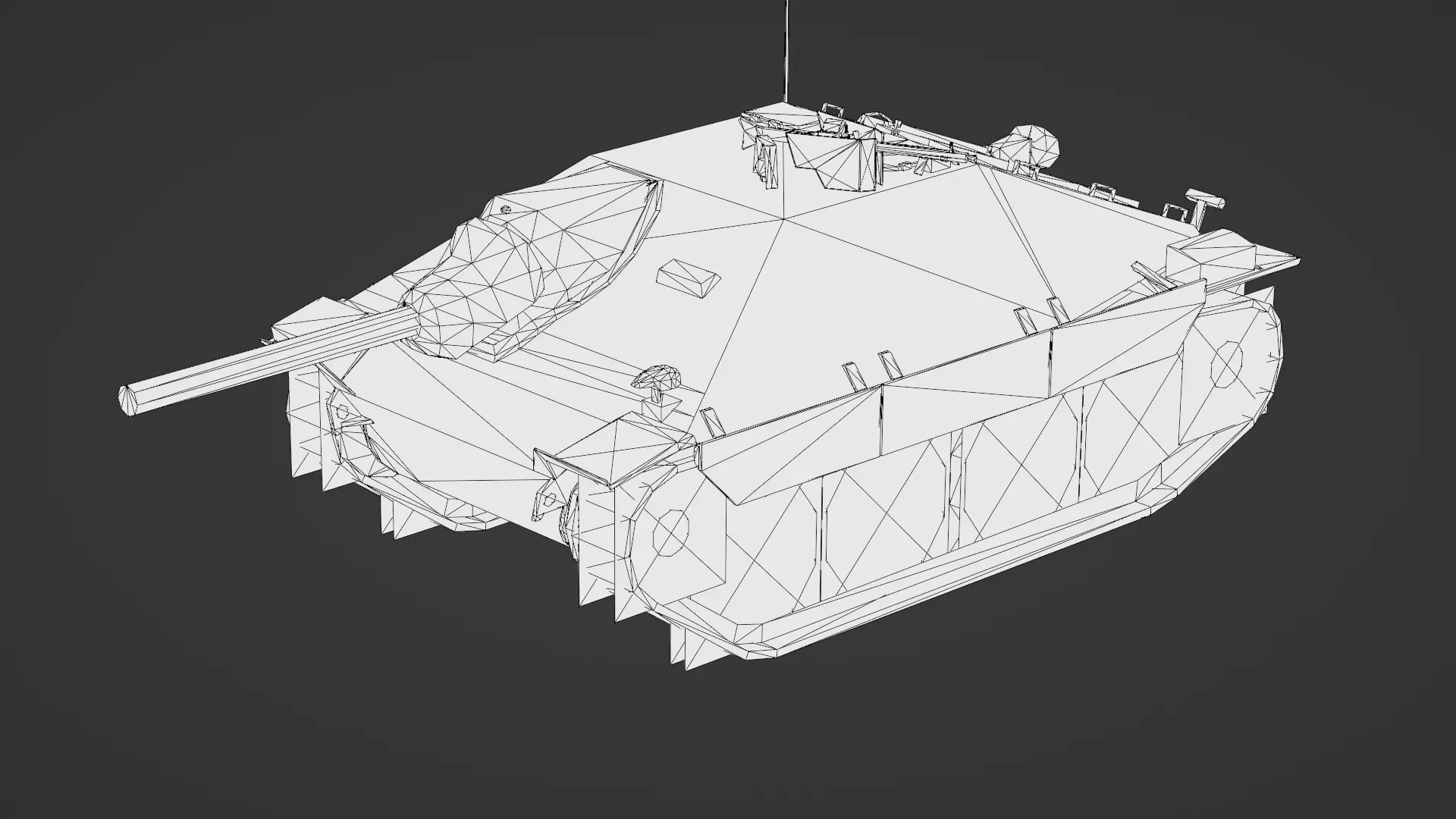 Hetzer Tank 3D Model Low-poly 3D model_35