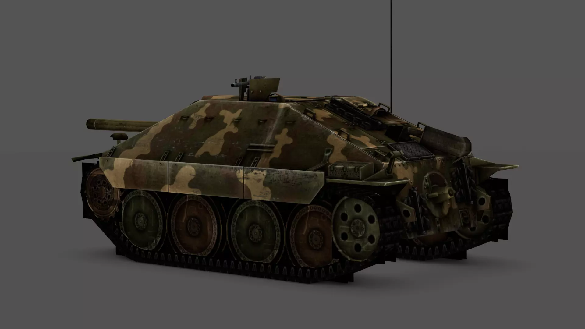 Hetzer Tank 3D Model Low-poly 3D model_4