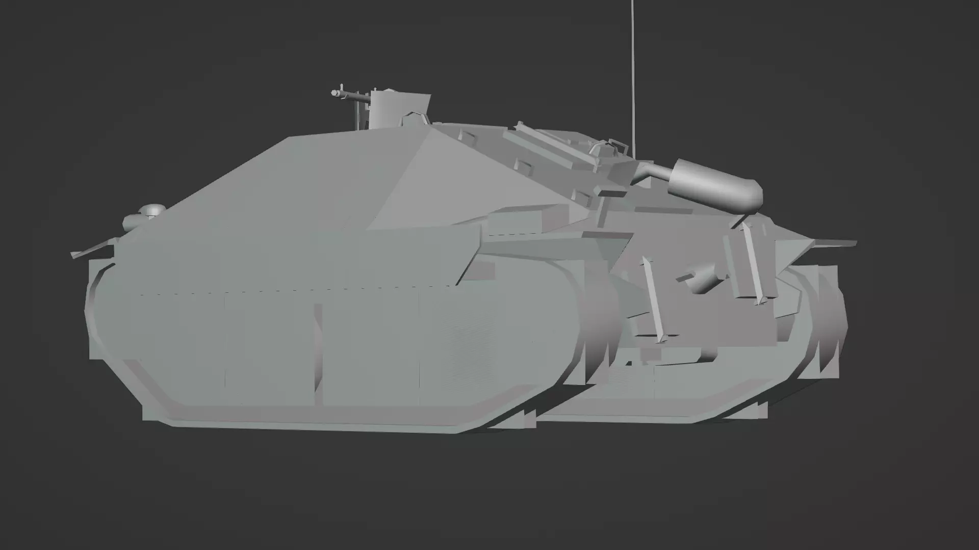 Hetzer Tank 3D Model Low-poly 3D model_14