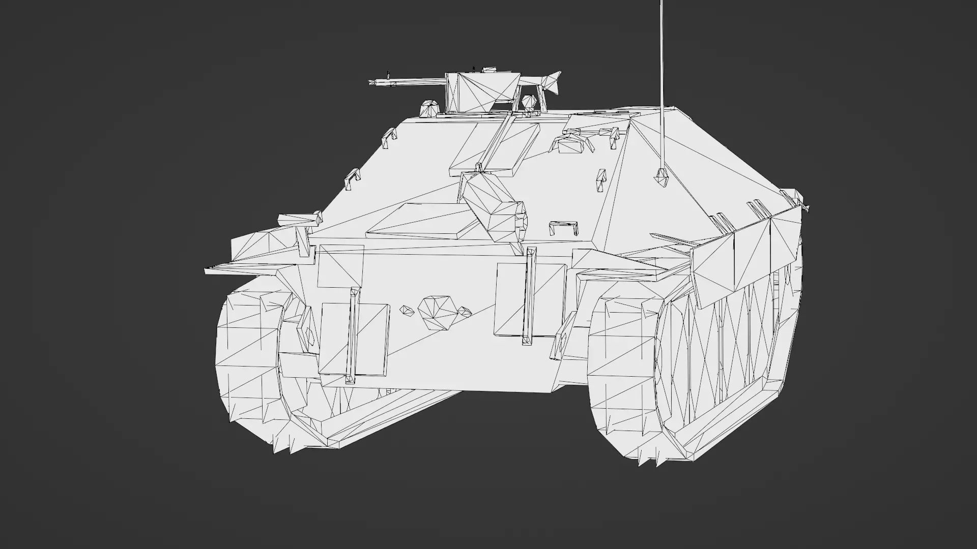 Hetzer Tank 3D Model Low-poly 3D model_24