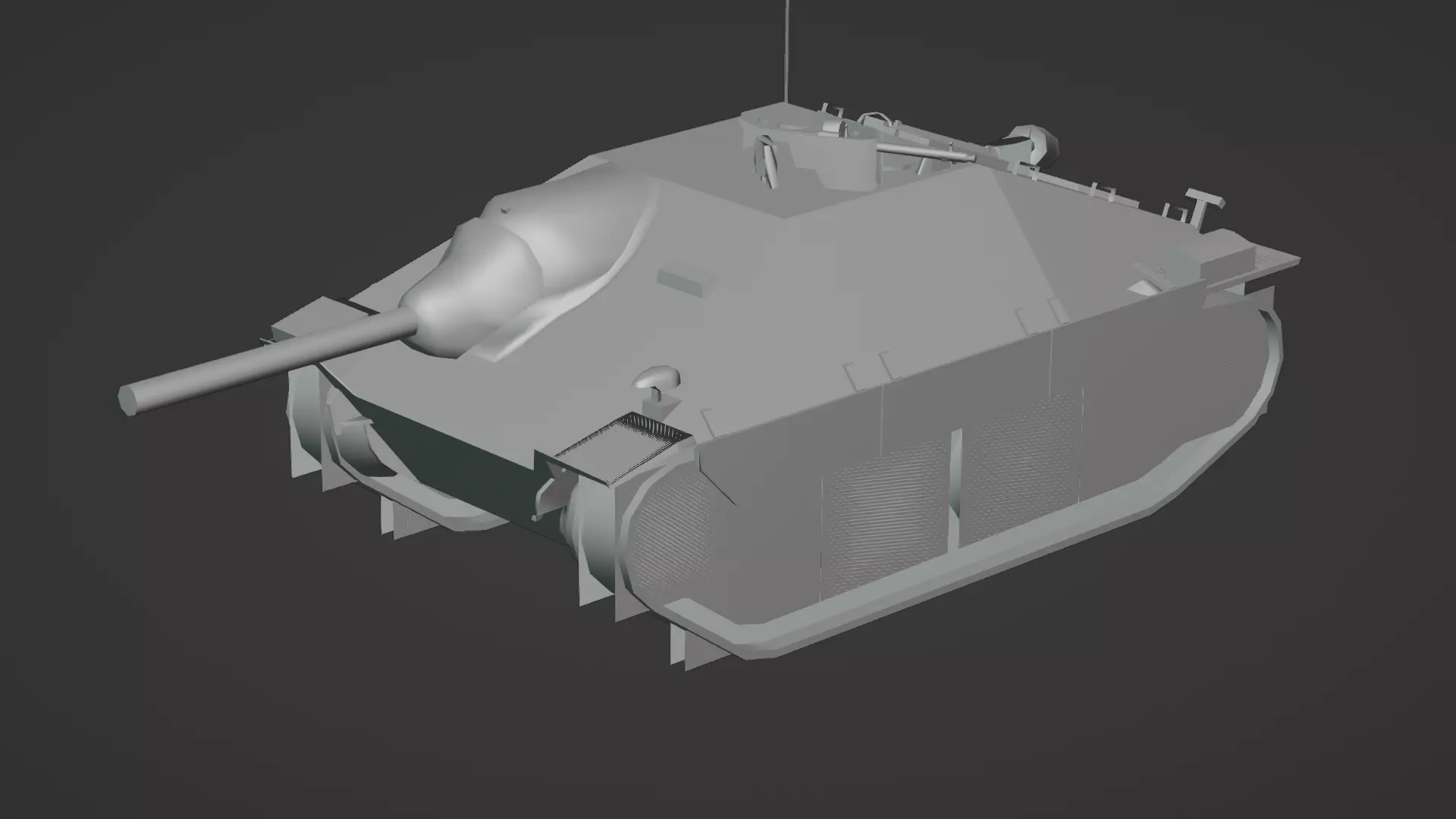 Hetzer Tank 3D Model Low-poly 3D model_23