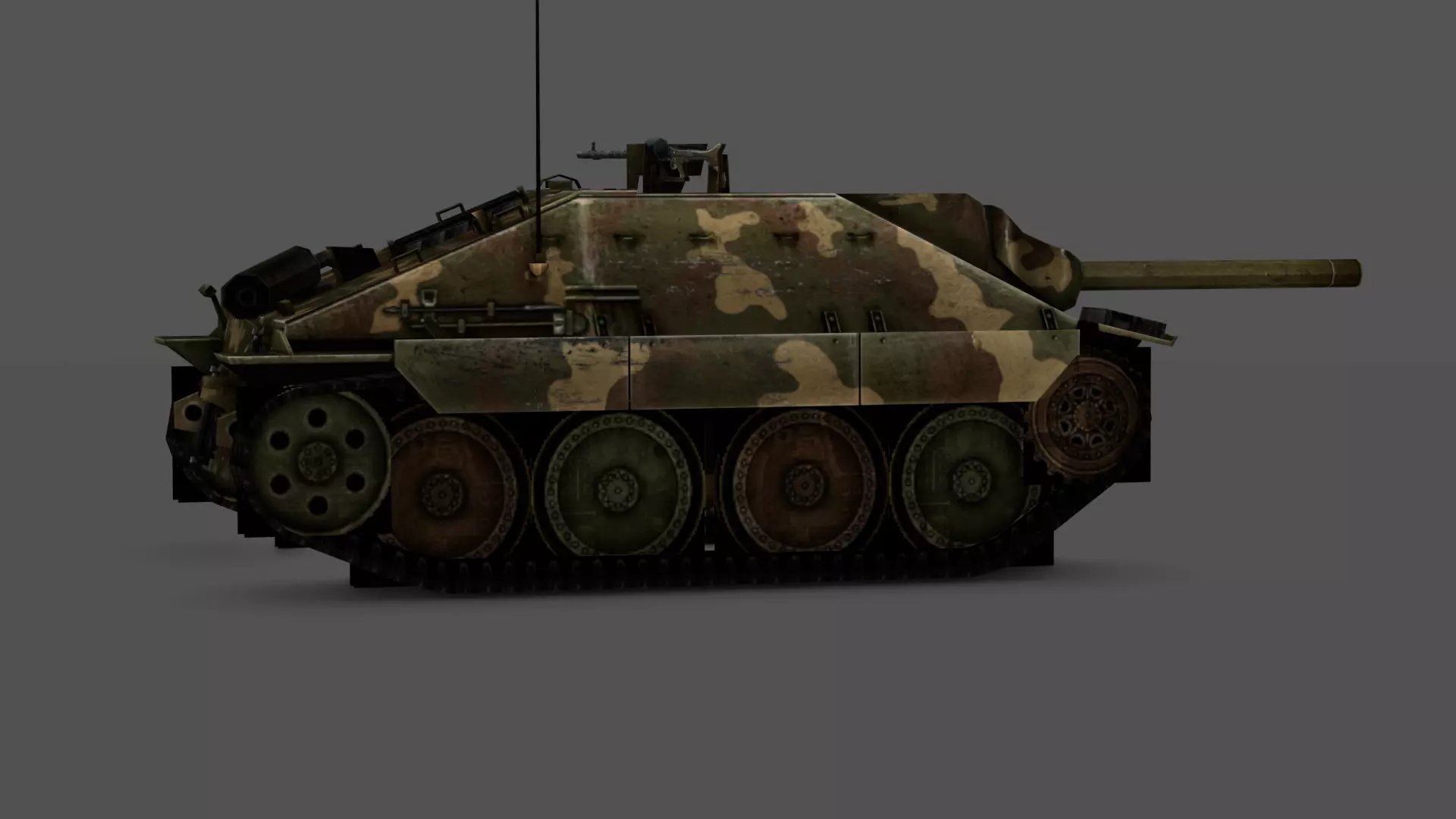 Hetzer Tank 3D Model Low-poly 3D model_8