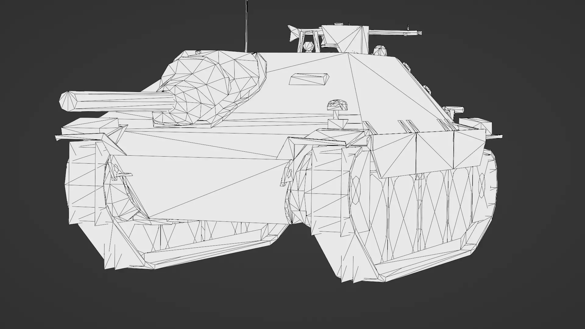 Hetzer Tank 3D Model Low-poly 3D model_28