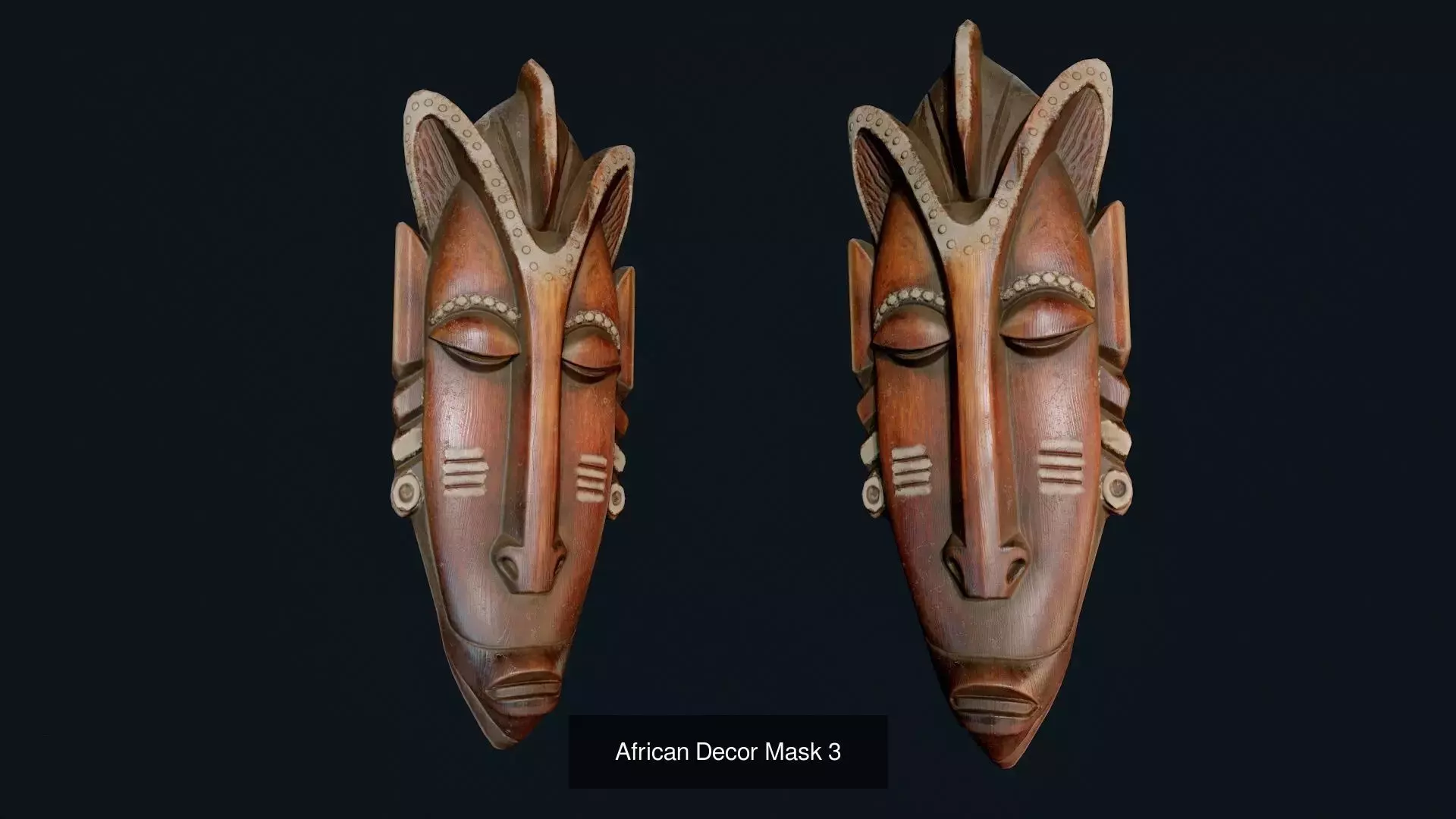 African Decor Masks 3D Model Collection_13