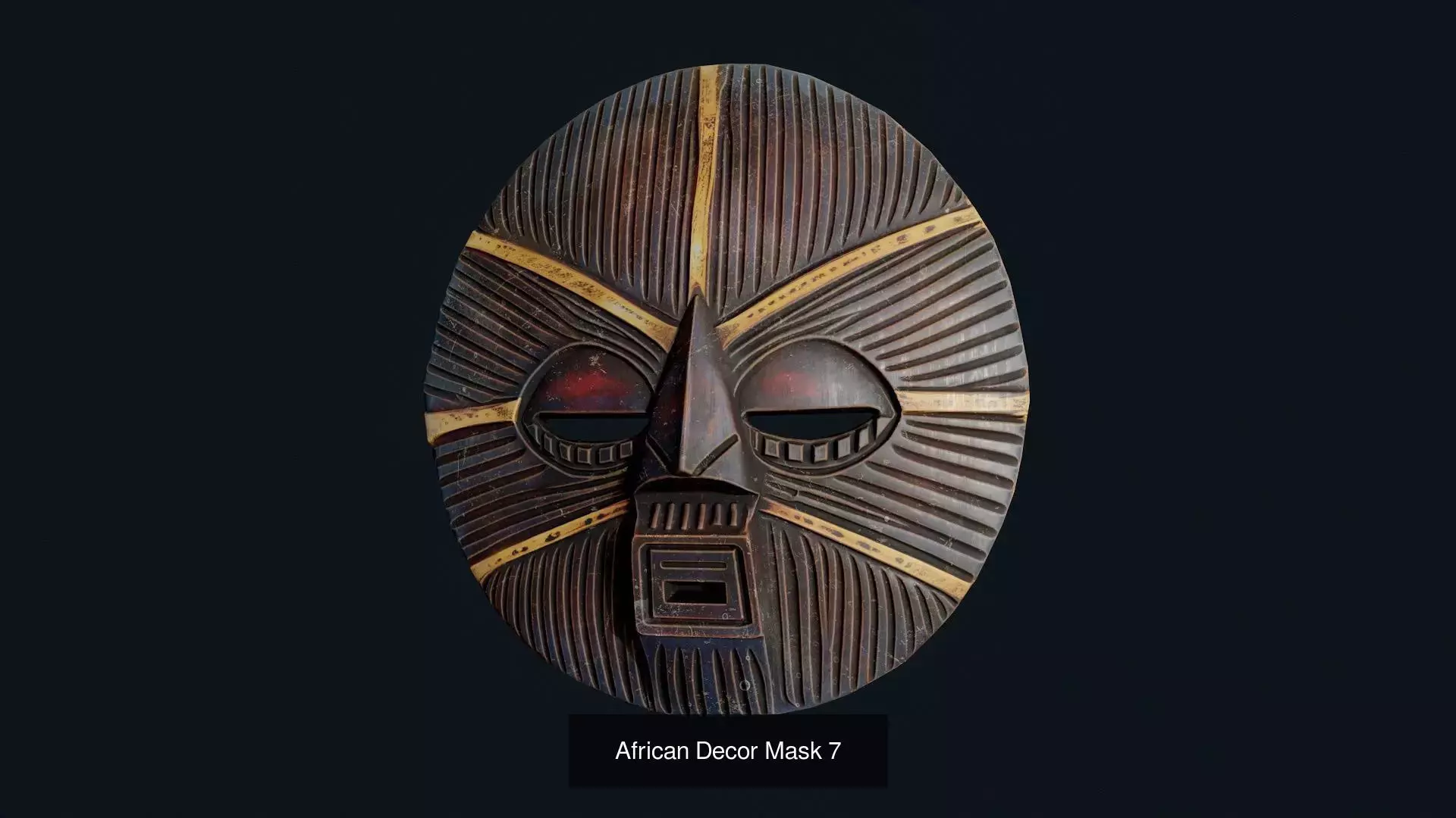 African Decor Masks 3D Model Collection_9