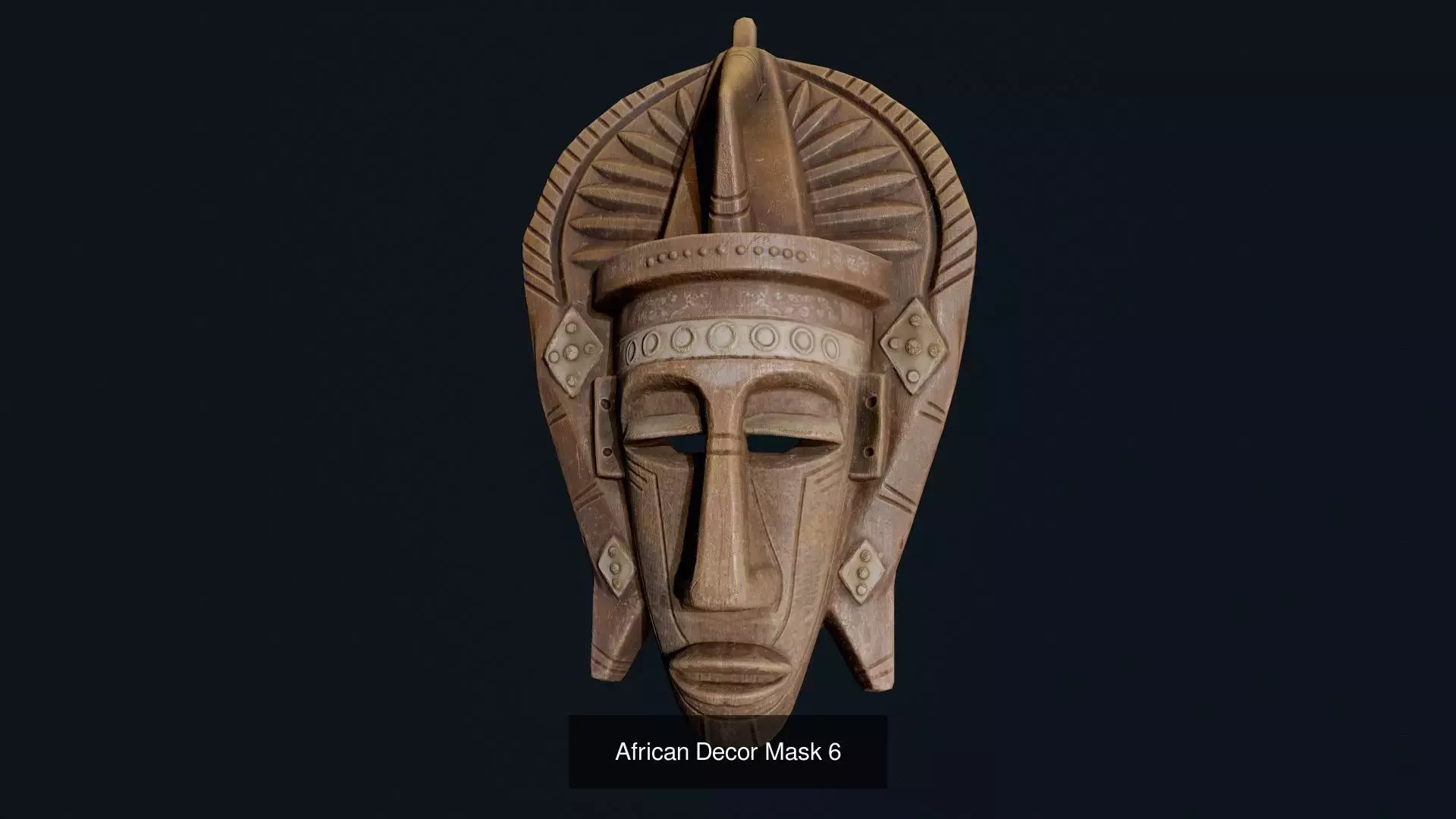 African Decor Masks 3D Model Collection_10