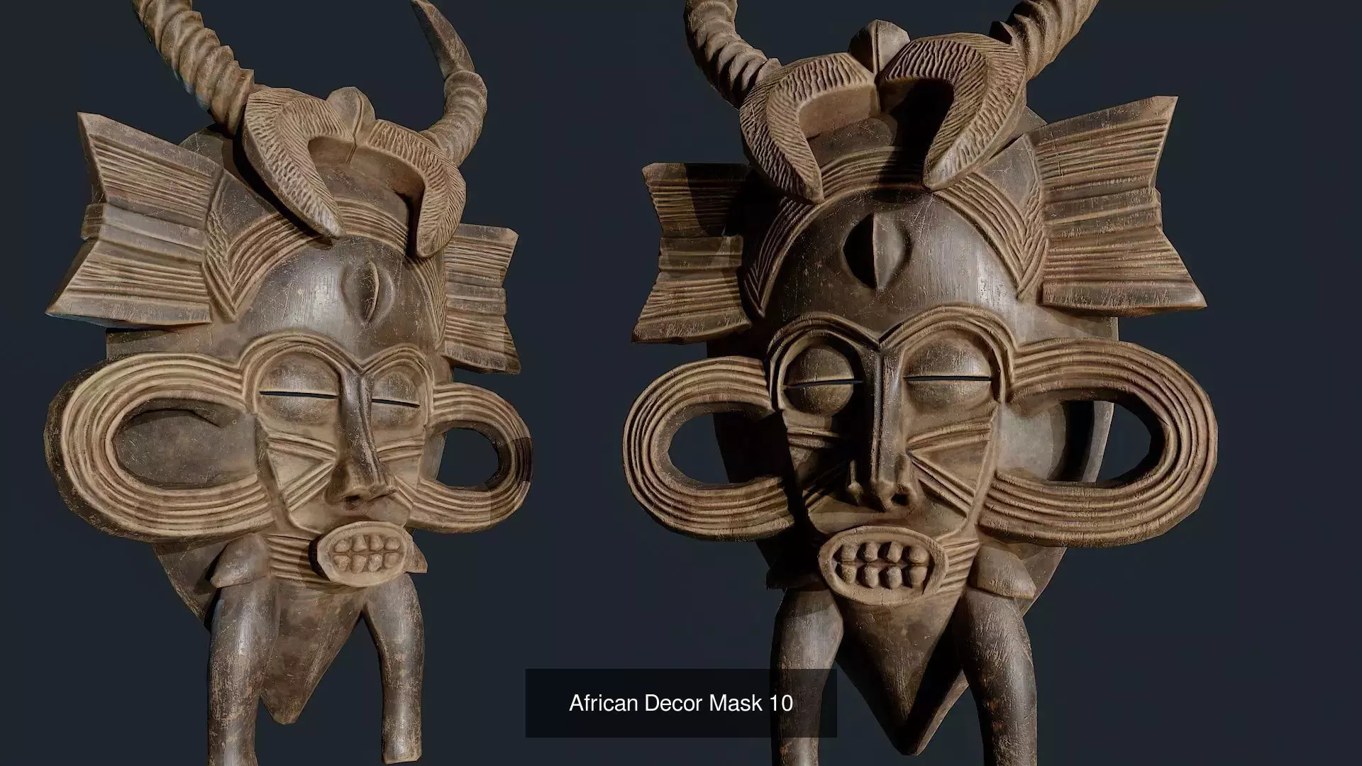 African Decor Masks 3D Model Collection_6