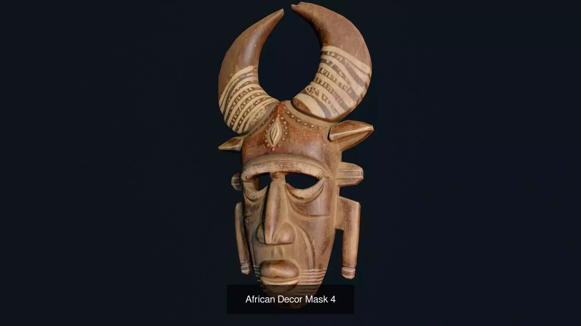 African Decor Masks 3D Model Collection_12