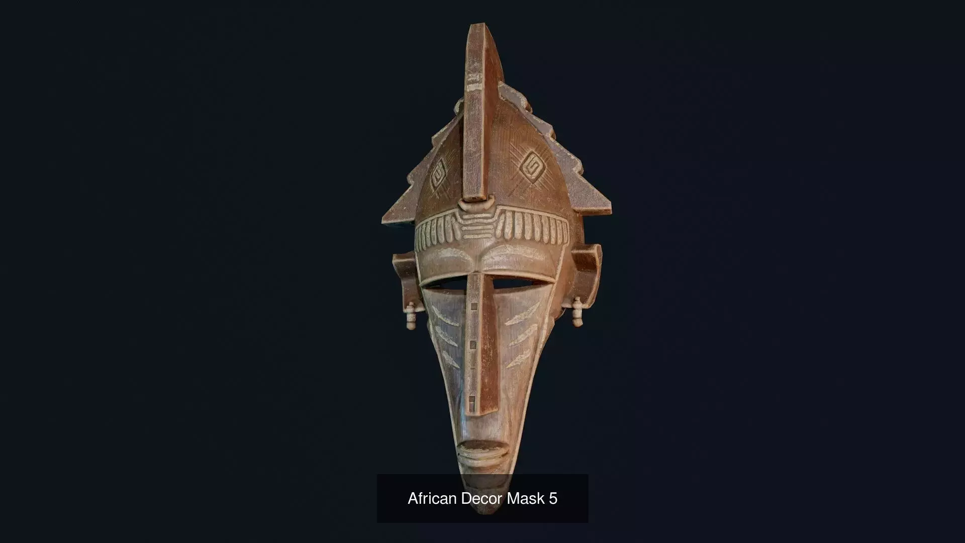 African Decor Masks 3D Model Collection_11
