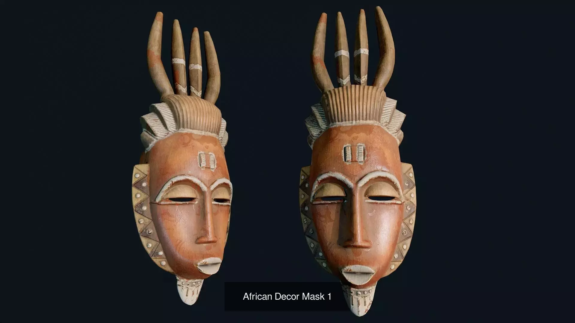 African Decor Masks 3D Model Collection_15