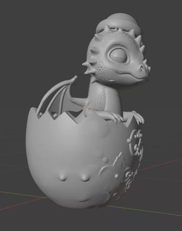 Christmas Dragon Hatchling 3D print model_2