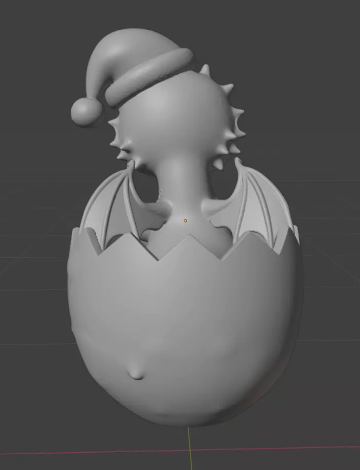 Christmas Dragon Hatchling 3D print model_3
