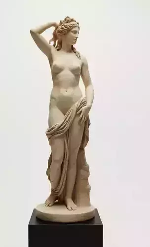 The Bather - Venus Bathing Marble Sculpture 3D Model