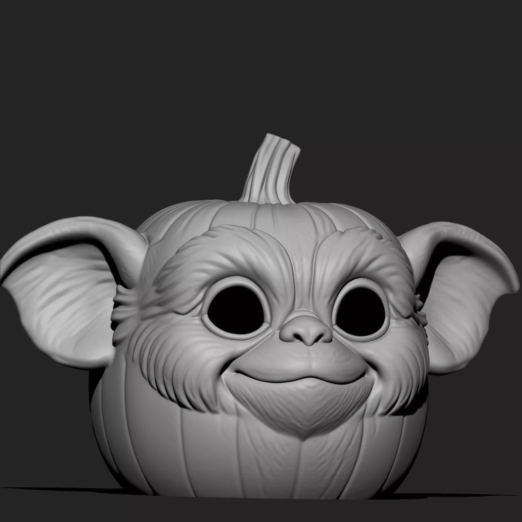 gizmo gremlin halloween pumpkin 3D print model_6