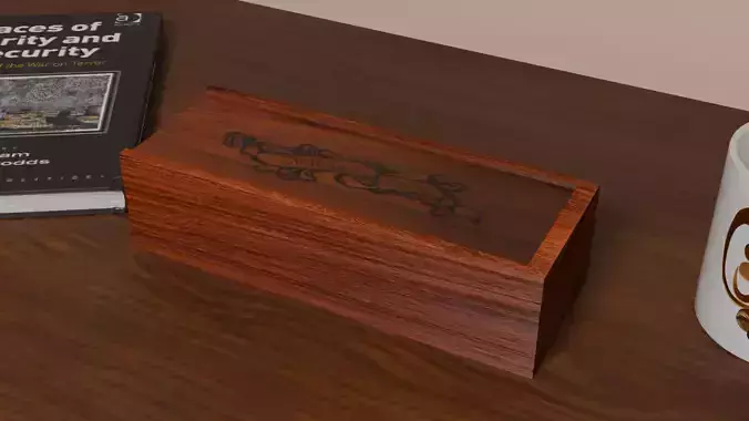 Elegant Engraved Wood Box