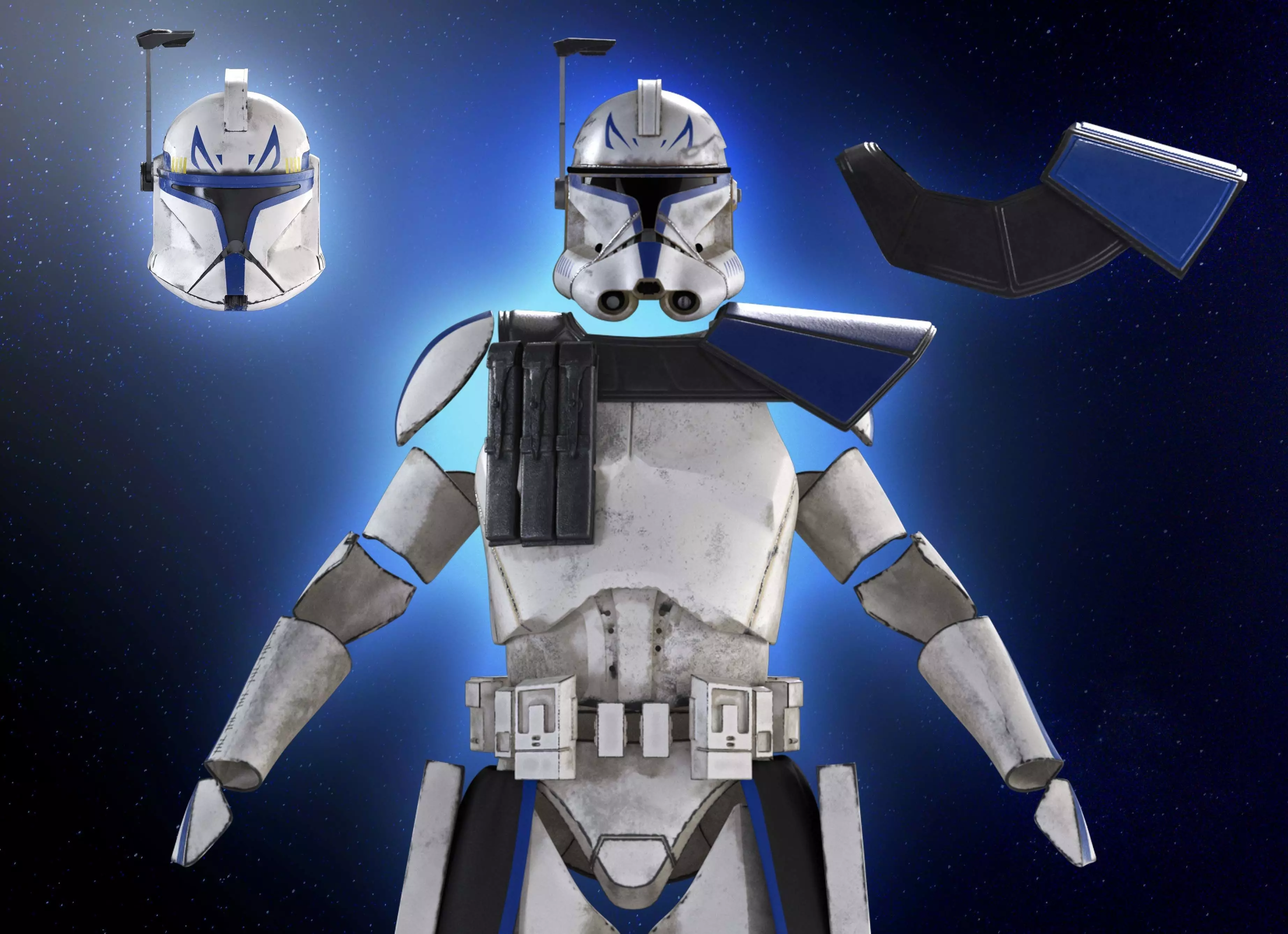 Captain Rex Armor 3D Print Model Star Wars Clone Wars Replica 3D print model_0