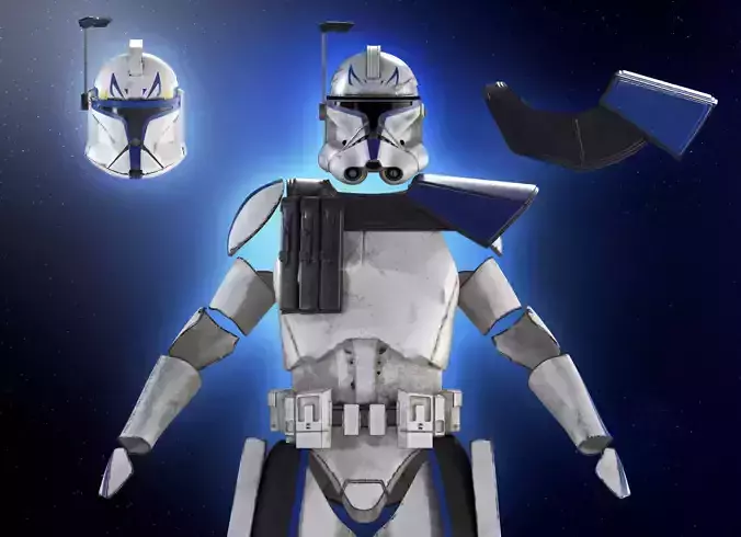 Captain Rex Armor 3D Print Model Star Wars Clone Wars Replica