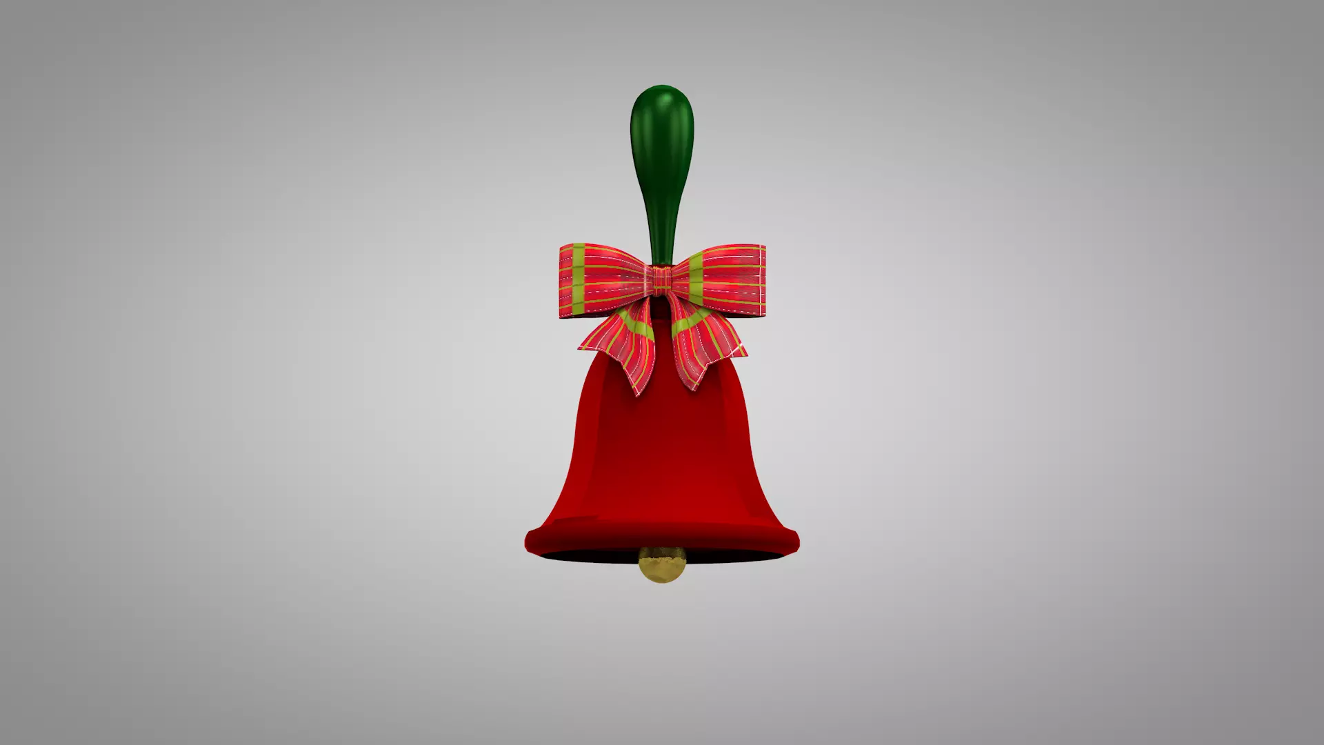 Hand Bells Red 3D Model 3D model