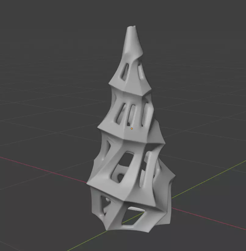 Abstract Geometric Christmas Tree 3D print model_1