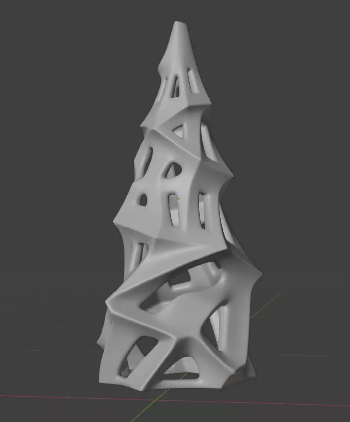Abstract Geometric Christmas Tree 3D print model_2