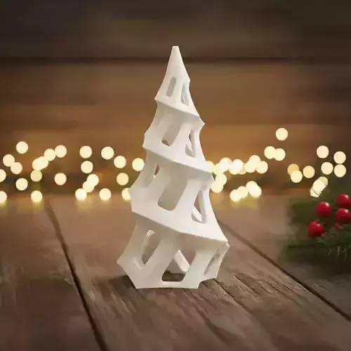Abstract Geometric Christmas Tree 3D print model