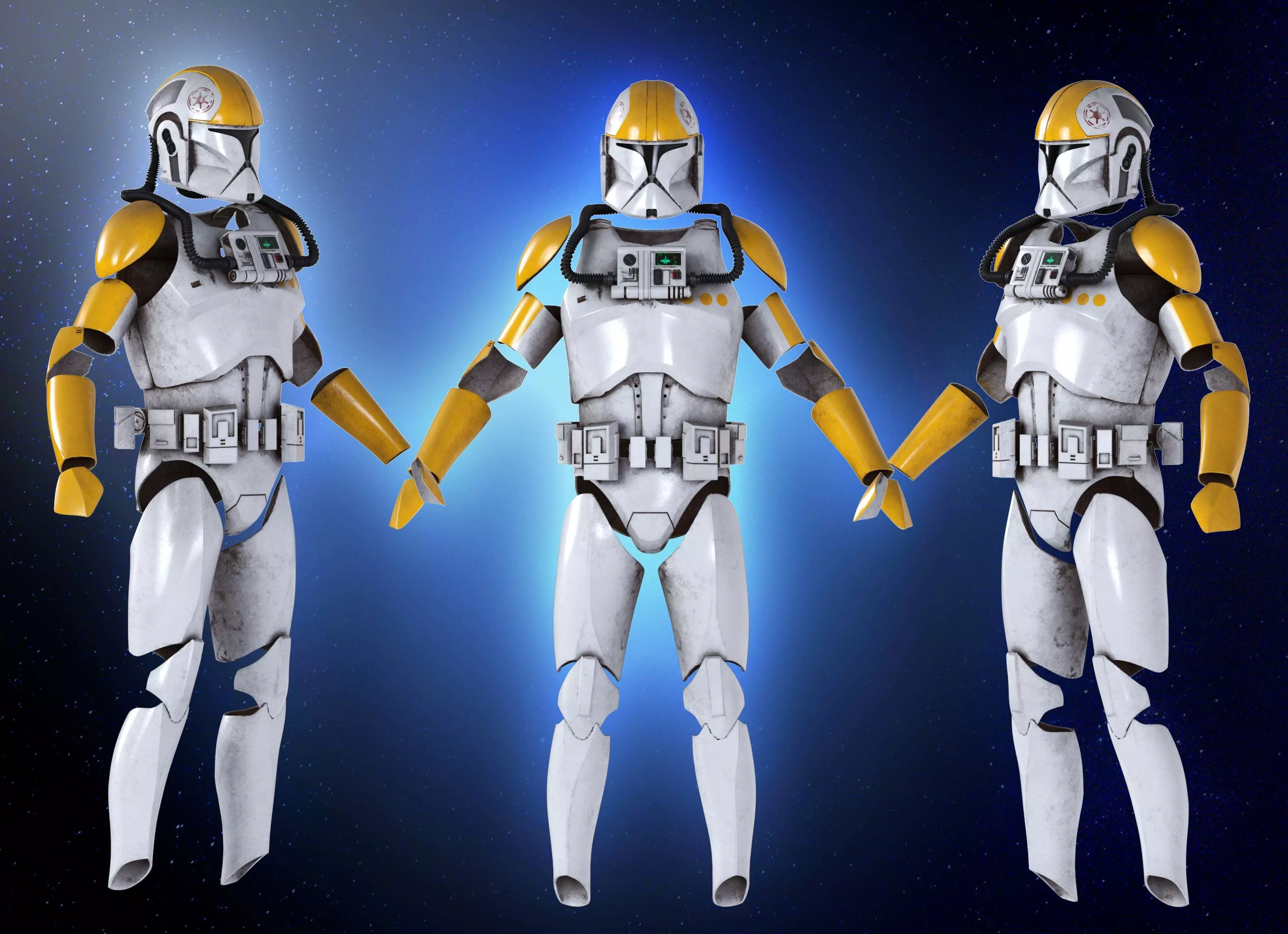 Clone pilot  Helmet Attack of the Clones Phase 1 Star Wars  3D print model_2